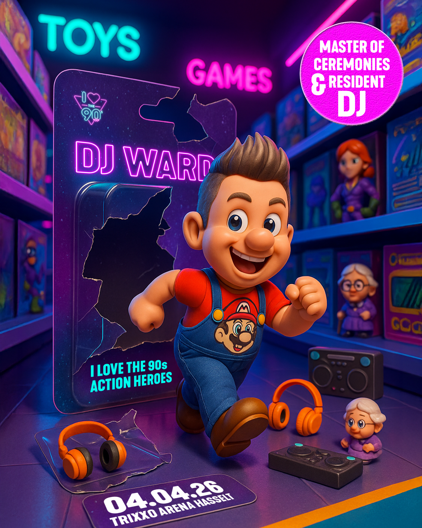 It wouldn’t be ‘I love the 90s – The party’ without him… DJ Ward is back once again as our master of ceremonies & resident DJ. Ready to make the 90s come alive! 🪩