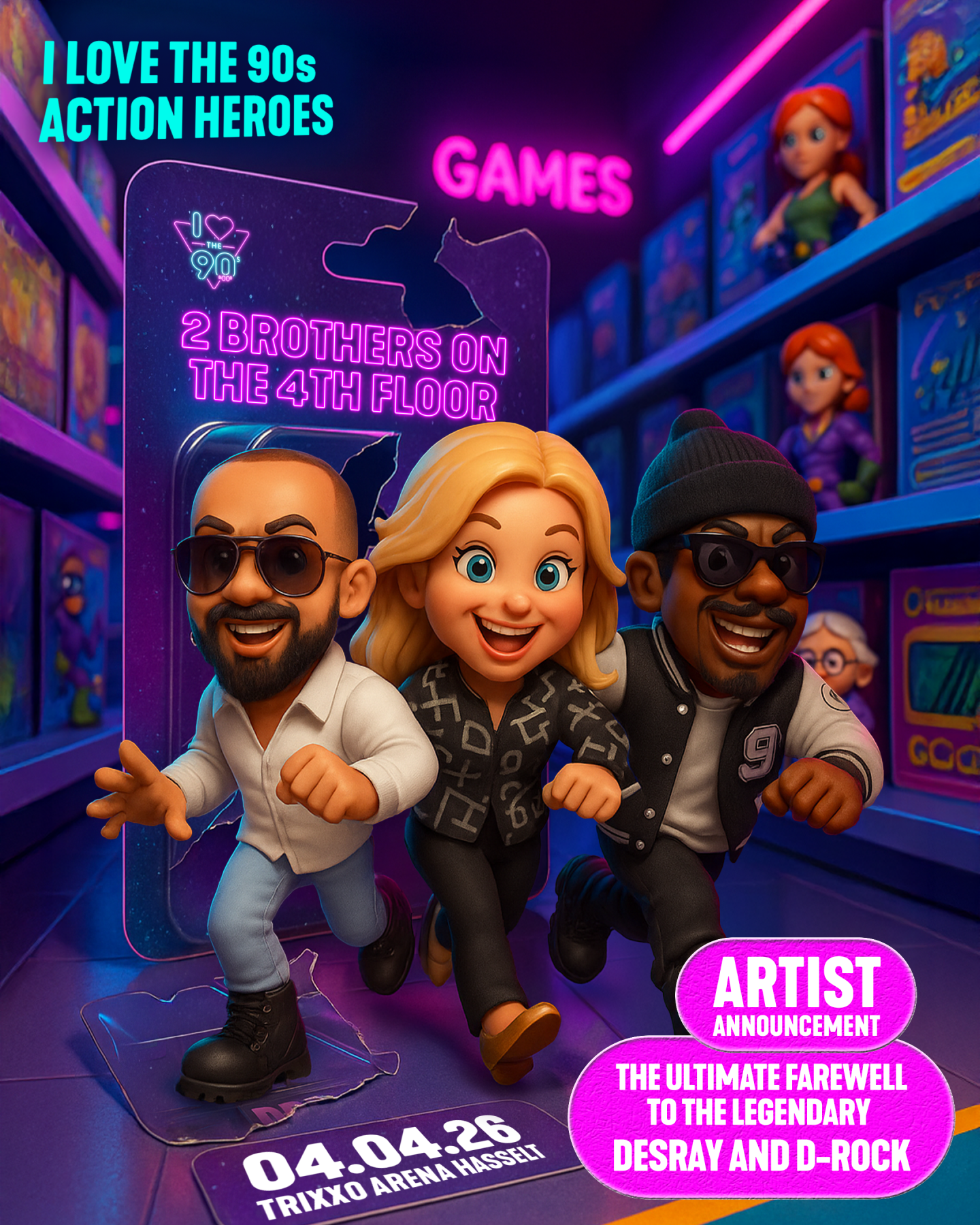 Laatste optreden succesformatie 2 Brothers on the 4th Floor op I love the 90’s – The party 2026 Laatste optreden succesformatie 2 Brothers on the 4th Floor op I love the 90’s – The party 2026