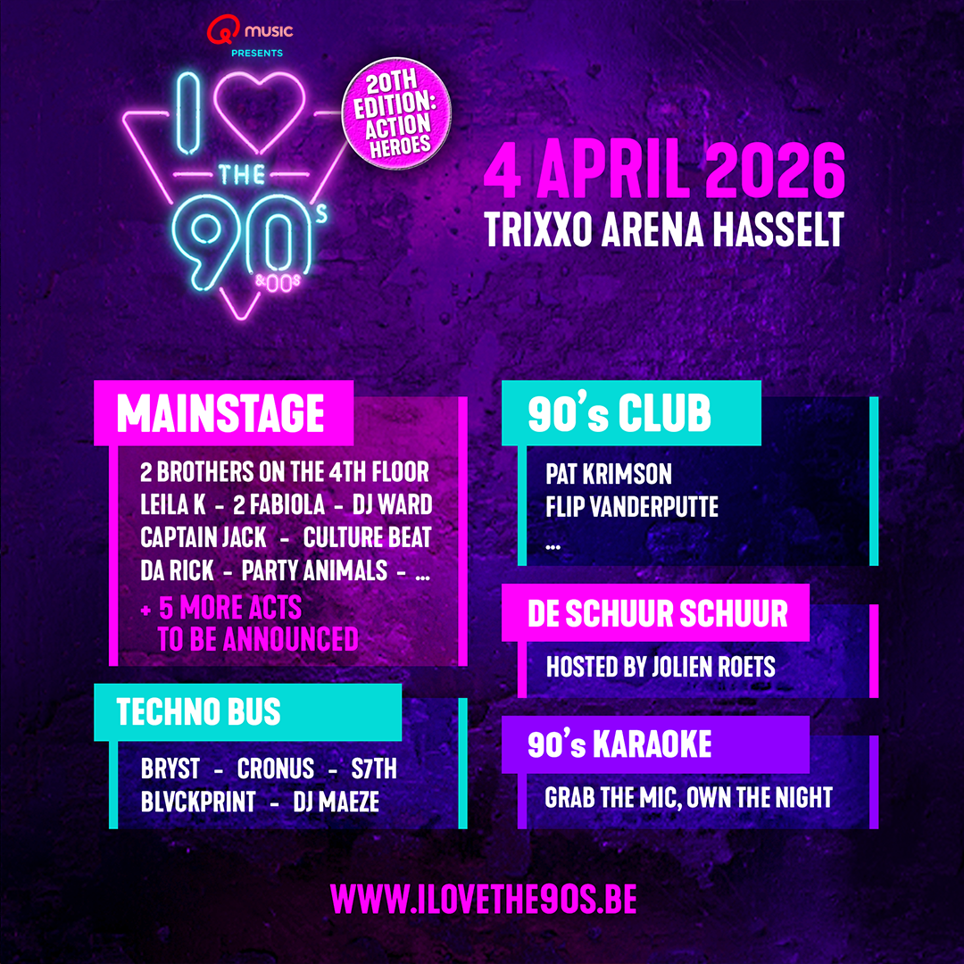 I love the 90's &ndash; The party dropt iconische extra namen voor jubileumeditie in Hasselt