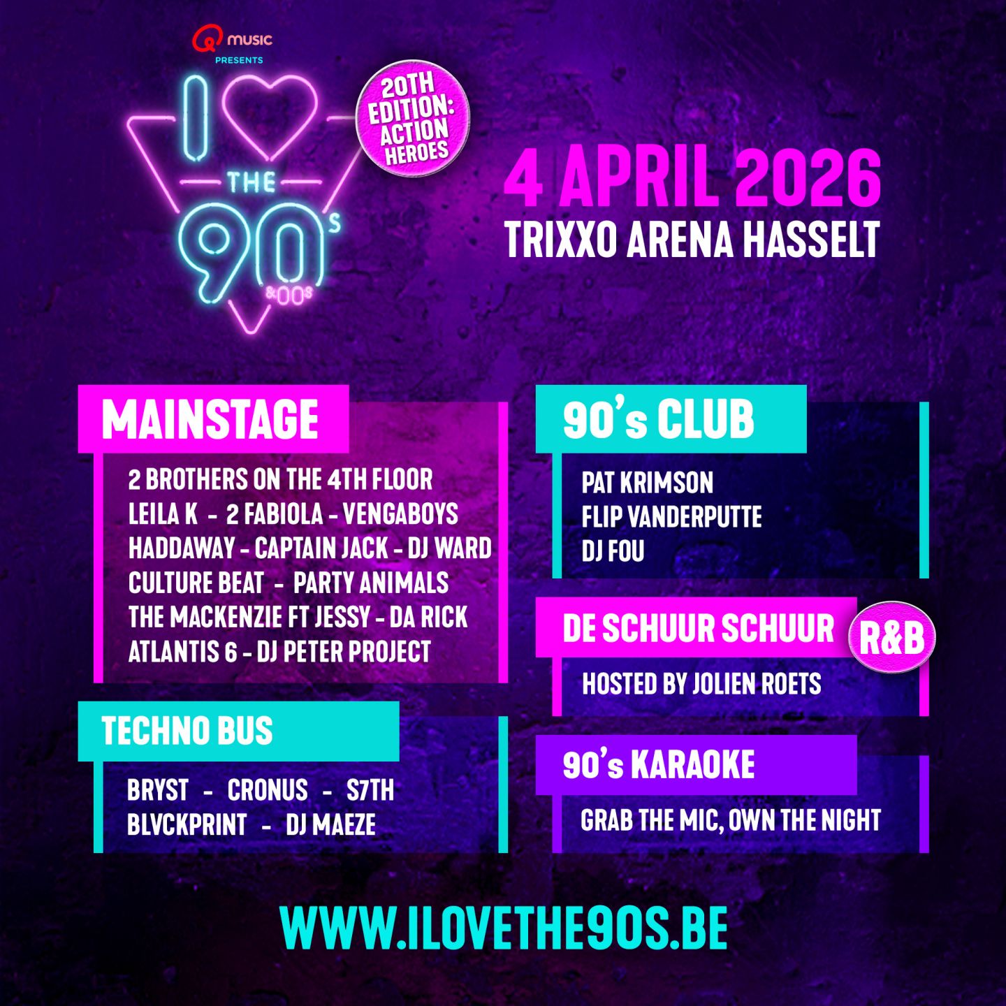 I love the 90's – The party dropt laatste namen voor waanzinnige jubileumeditie in Hasselt I love the 90's – The party dropt laatste namen voor waanzinnige jubileumeditie in Hasselt