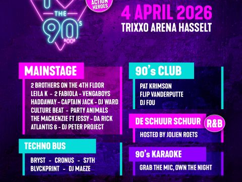 I love the 90's &ndash; The party dropt laatste namen voor waanzinnige jubileumeditie in Hasselt